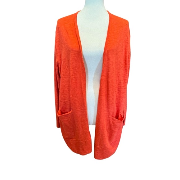 Women's Orange Cardigan Sweater - Picture 1 of 5